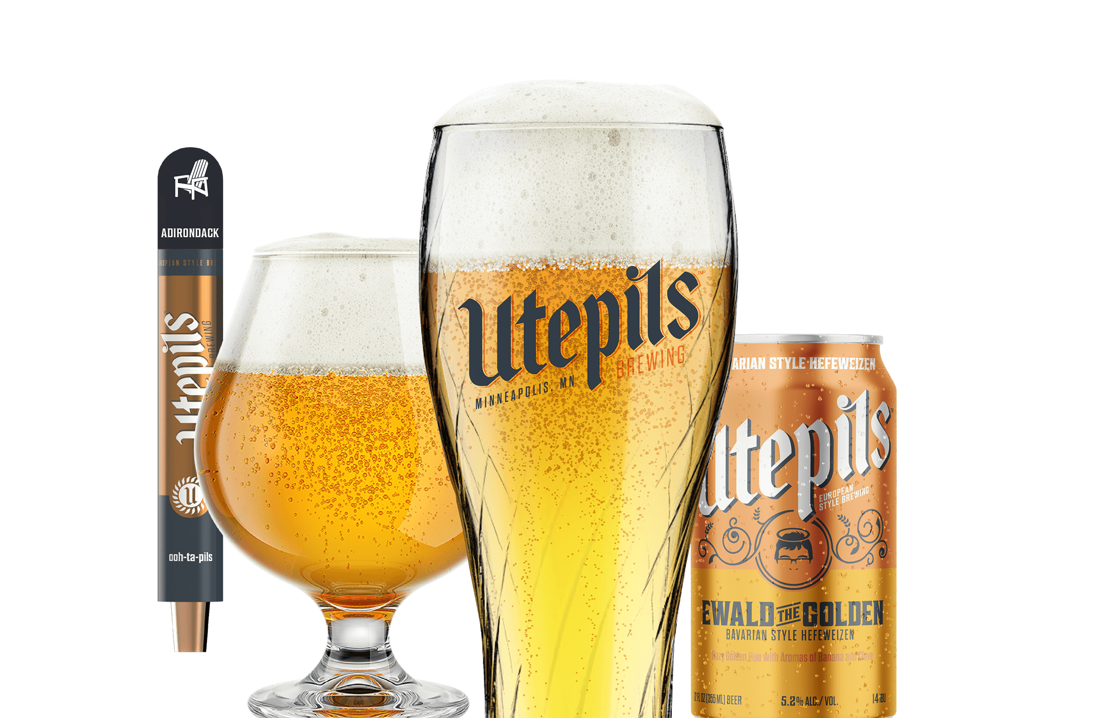 Display showing a spread of Utepils products